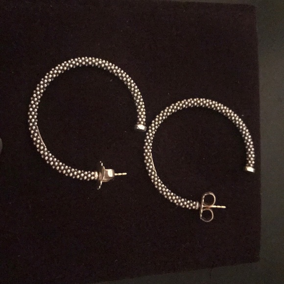 Lagos Signature Caviar Hoop Earrings - Picture 2 of 2